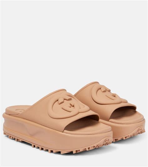 gucci gg platform slides|Gucci slides clearance.